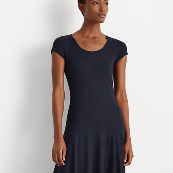 Sz S Ralph Lauren Blue Label Viscose Maxi Dress Fern - Picture 6 of 16